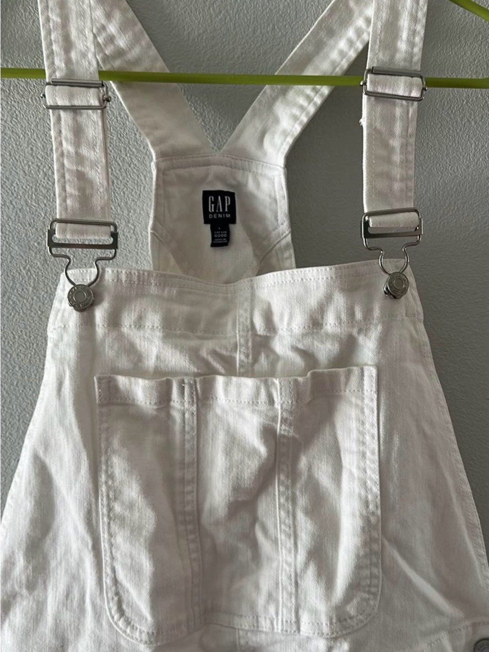 GAP Denim Shortie White Overalls